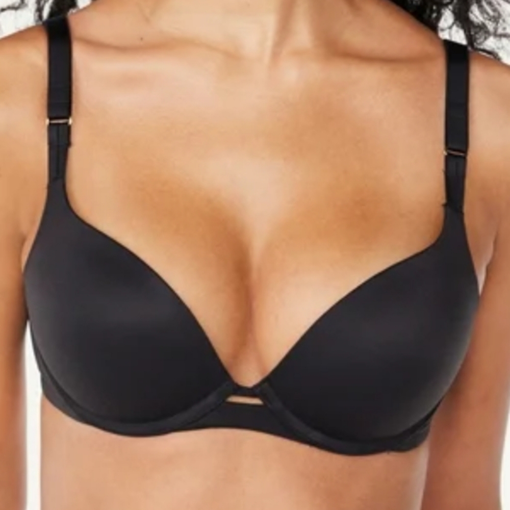 Joyspun Black Smooth Push Up Underwire Bra, Sz 34B